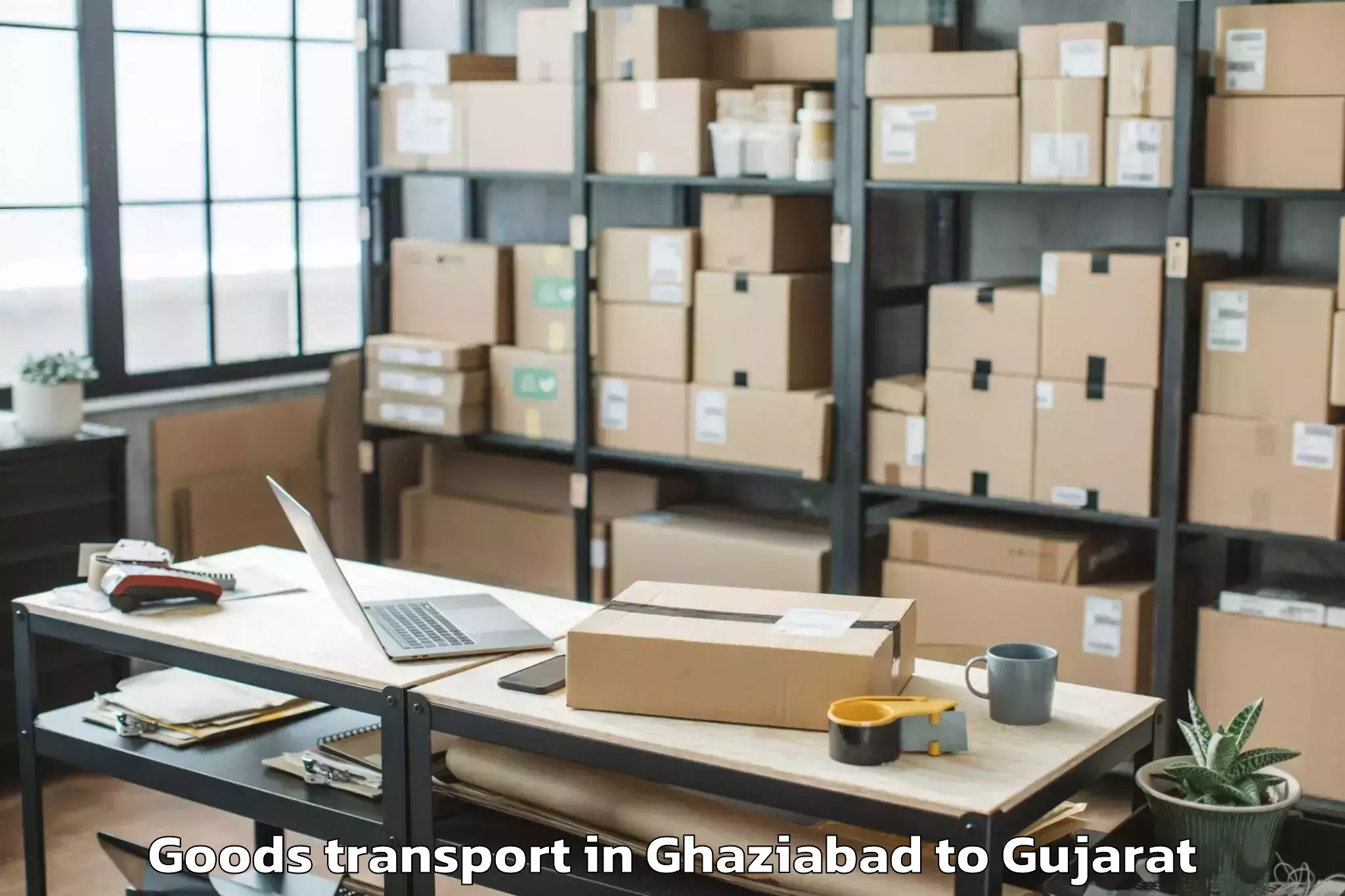 Hassle-Free Ghaziabad to Waghai Goods Transport